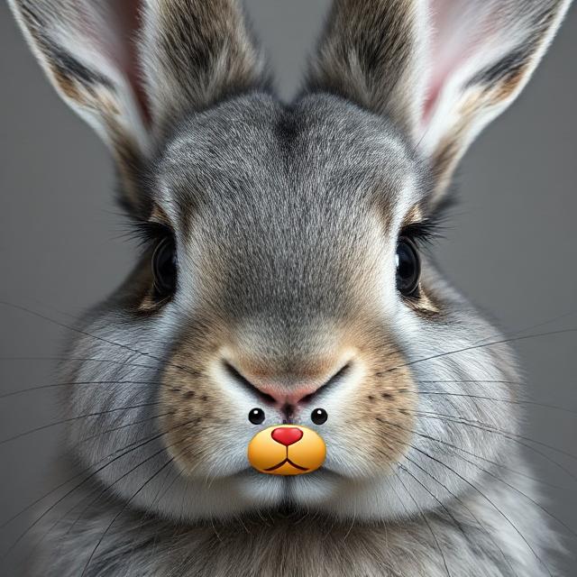 Gray 🐰 Bunnies Go Glam: The Teddy-Face-Moustache Trend