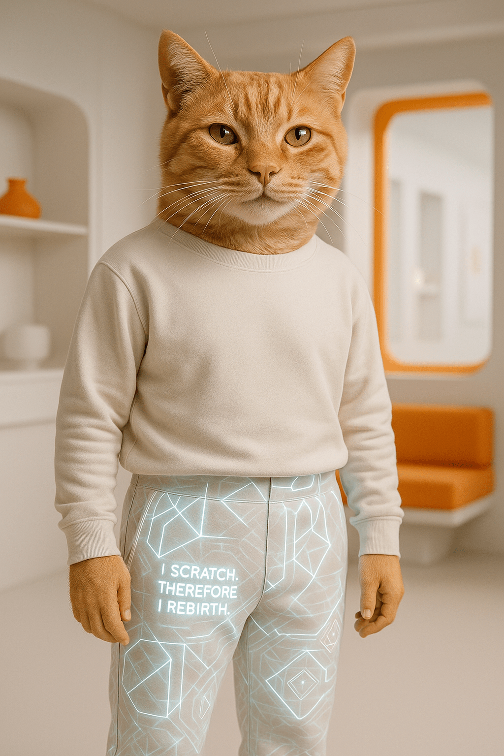 Luminous 3D Trousers for Felines: The Quantum Pants Cats Didn’t Ask&nbsp;For